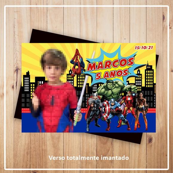 Imã de Geladeira 10x15cm Vingadores Prazo Especial