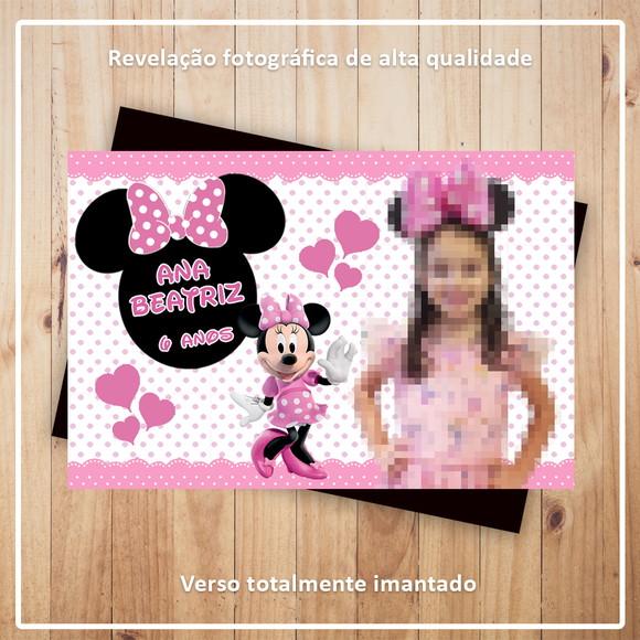 Imã de Geladeira 10x7 Minnie Rosa