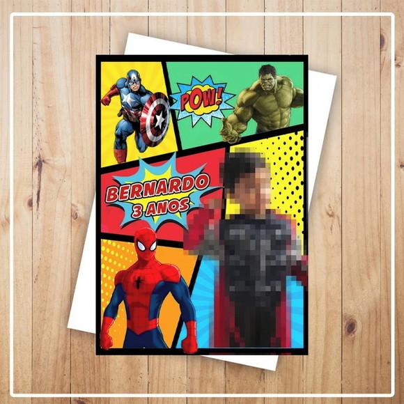 Imã de Geladeira 9x6 Heróis Vingadores