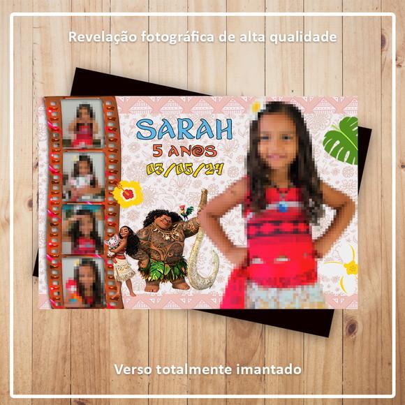 Imã de Geladeira 9x6cm Moana com Fotos