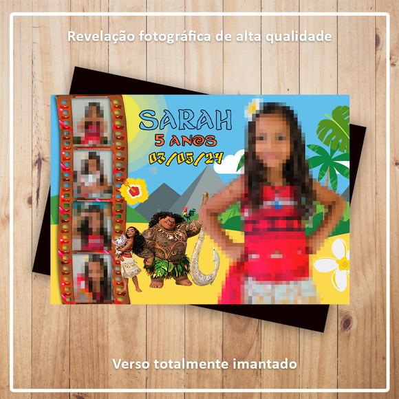 Imã de Geladeira 9x6cm Moana com Fotos