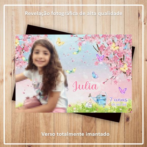 Imã de Geladeira Jardim de Borboletas