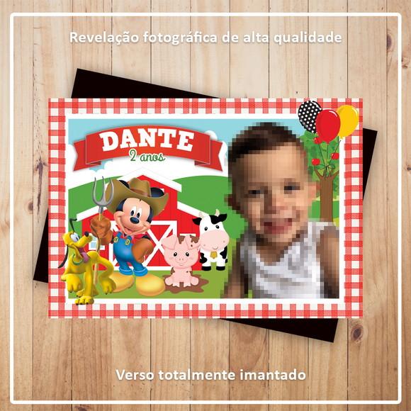 Imã de Geladeira Mickey Fazendeiro