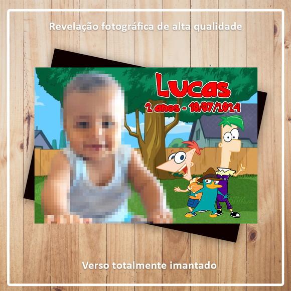 Imã de Geladeira Phineas e Ferb