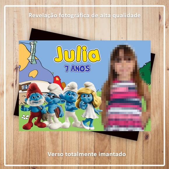 Imã de Geladeira Smurfs