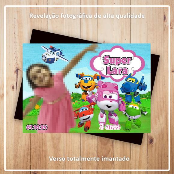 Imã de Geladeira Super Wings Rosa