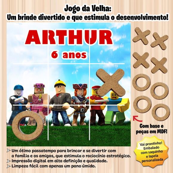 Jogo da Velha em mdf Personalizado Roblox