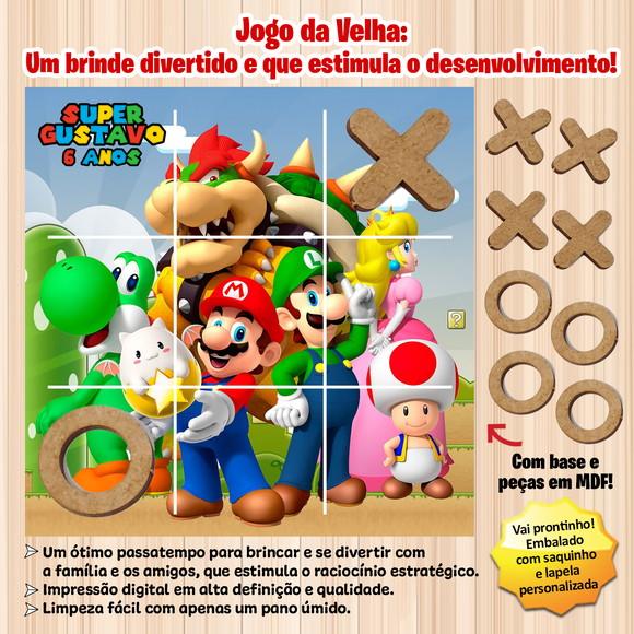 Jogo da Velha em mdf Personalizado Super Mário