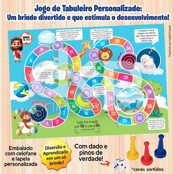 Jogo de Tabuleiro Personalizado a Criação com Dado e Pinos