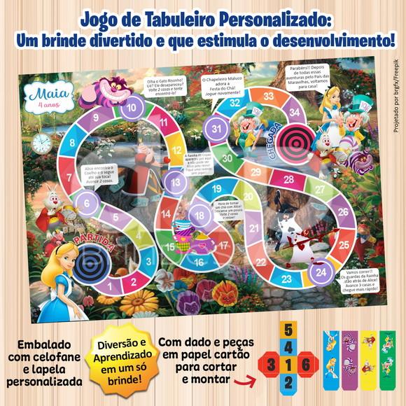 Jogo de Tabuleiro Personalizado Alice no País das Maravilhas