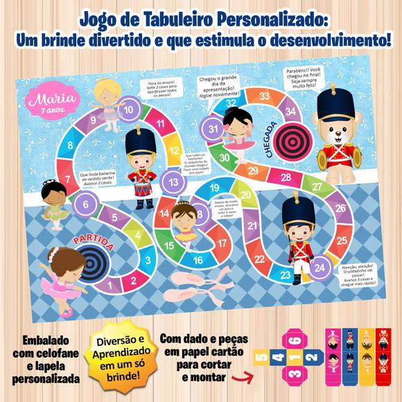 Jogo de Tabuleiro Personalizado Bailarina e Soldadinho de Ch
