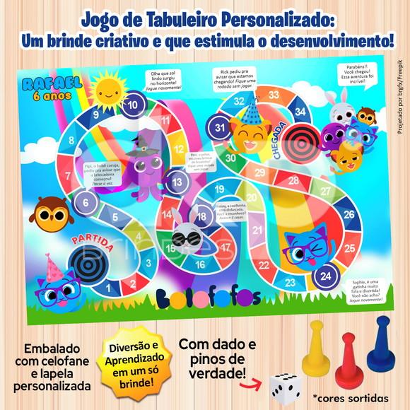Jogo de Tabuleiro Personalizado Bolofofos com Dado e Pinos