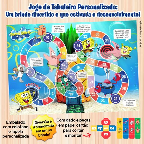 Jogo de Tabuleiro Personalizado Bob Esponja