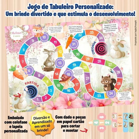 Jogo de Tabuleiro Personalizado Coelhinho Bosque