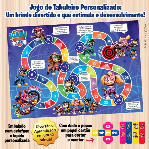 Jogo de Tabuleiro Personalizado Filme Patrulha Canina