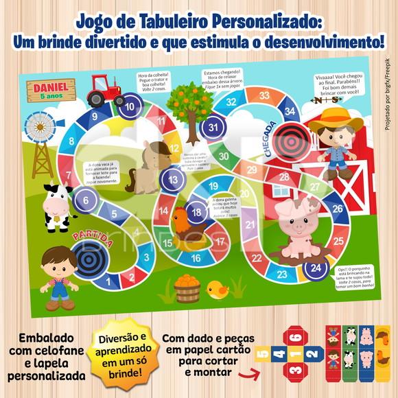 Jogo de Tabuleiro Personalizado Fazendinha