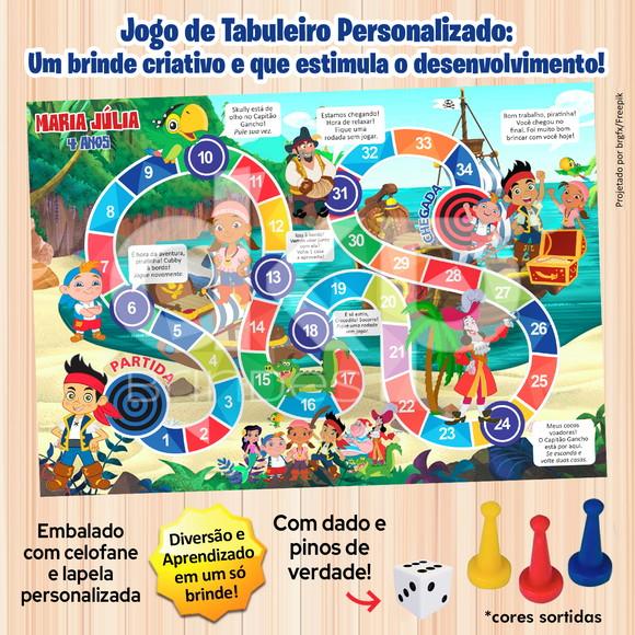 Jogo de Tabuleiro Personalizado Jake e os Piratas