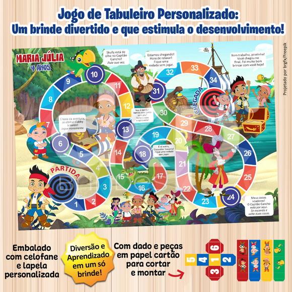 Jogo de Tabuleiro Personalizado Jake e os Piratas
