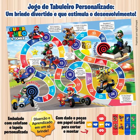 Jogo de Tabuleiro Personalizado Mário Kart