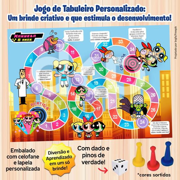 Jogo de Tabuleiro Personalizado Meninas Super Poderosas