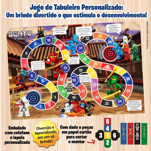 Jogo de Tabuleiro Personalizado Ninjago