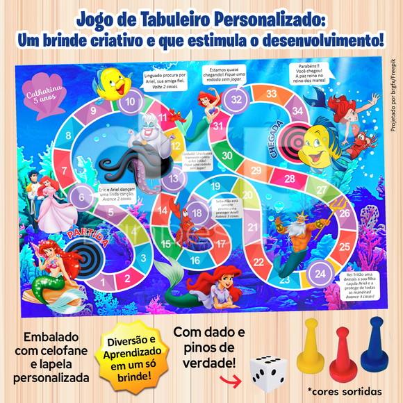Jogo de Tabuleiro Personalizado Pequena Sereia