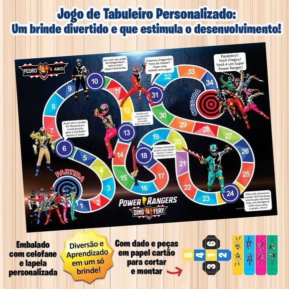 Jogo de Tabuleiro Personalizado Power Rangers