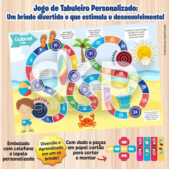 Jogo de Tabuleiro Personalizado Praia