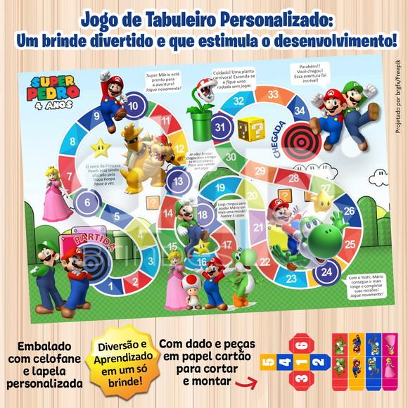 Jogo de Tabuleiro Personalizado Super Mário