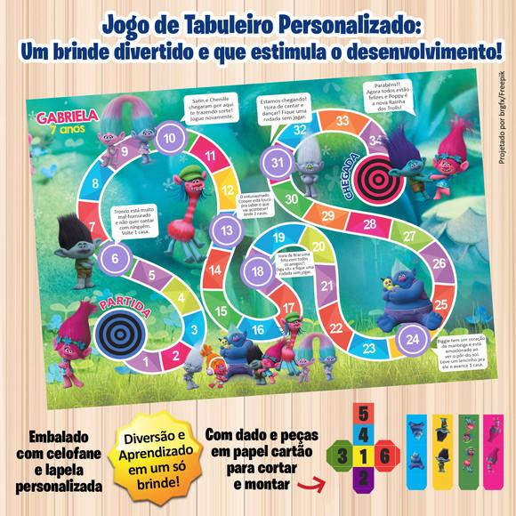 Jogo de Tabuleiro Personalizado Trolls