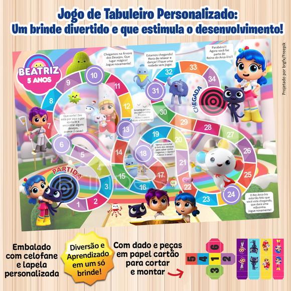 Jogo de Tabuleiro Personalizado Vera e o Reino do Arco-íris