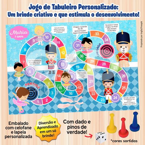 Jogo Tabuleiro Personalizado Bailarina Soldadinho de Chumbo