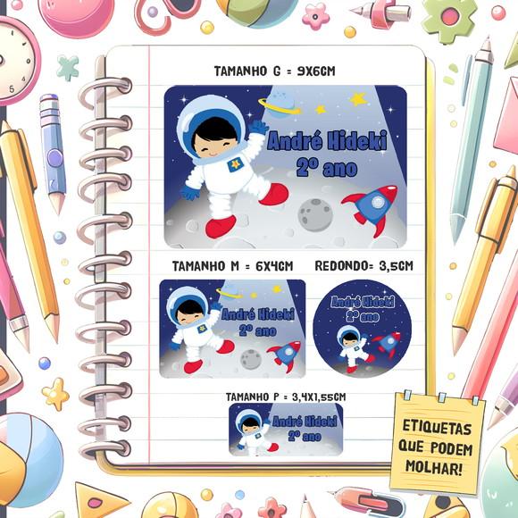 Kit Etiquetas Escolares Astronauta 79 Unidades