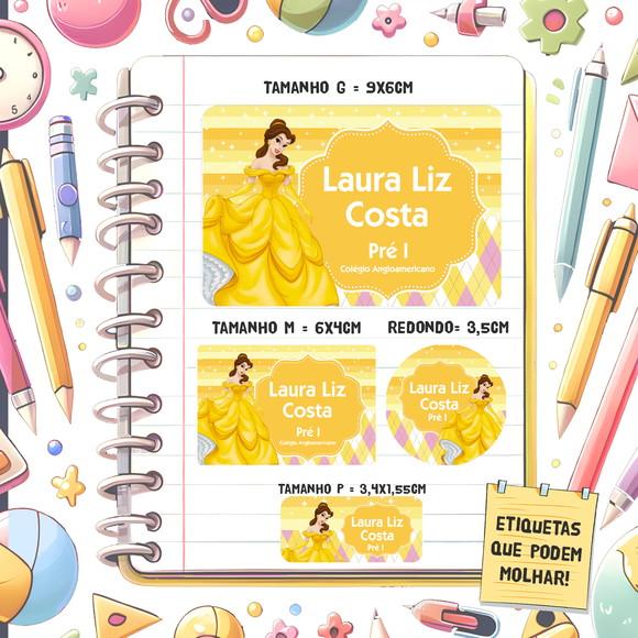 Kit Etiquetas Escolares Bela 79 Unidades