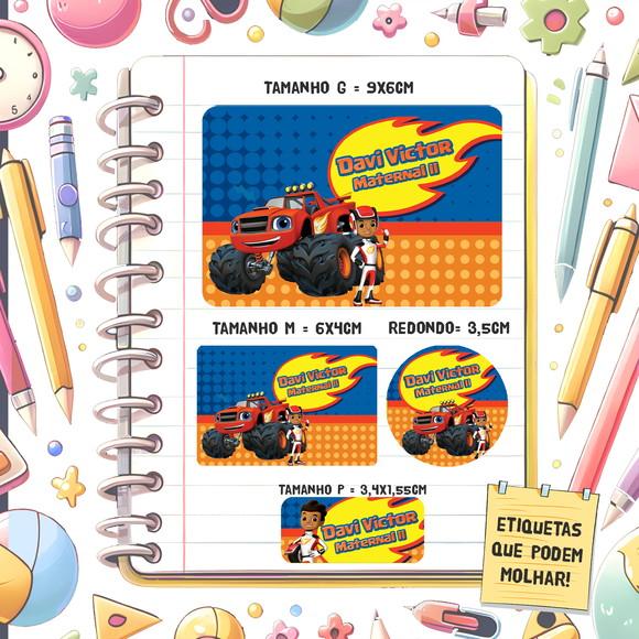 Kit Etiquetas Escolares Blaze 79 Unidades