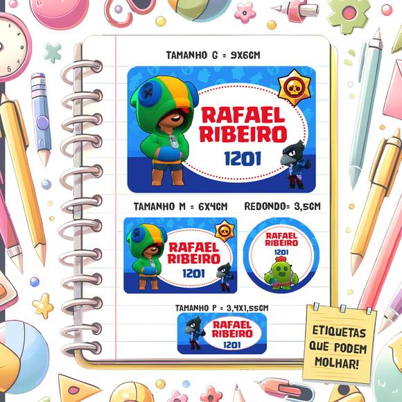 Kit Etiquetas Escolares Brawl Stars 79 Unidades