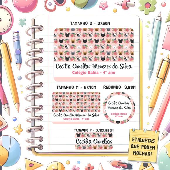 Kit Etiquetas Escolares Bulldog 79 Unidades
