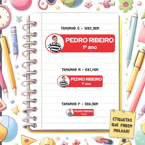 Kit Etiquetas Escolares com Foto 84 Unidades