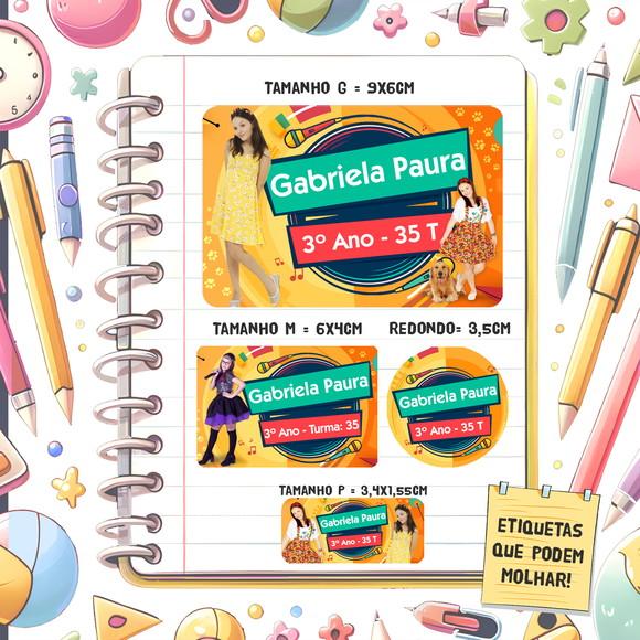 Kit Etiquetas Escolares Cúmplices de Um Resgate 79 Unidades