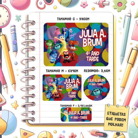 Kit Etiquetas Escolares Divertidamente 79 Unidades