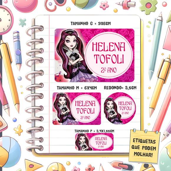 Kit Etiquetas Escolares Ever After High 79 Unidades