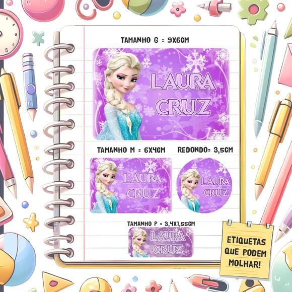 Kit Etiquetas Escolares Frozen 79 Unidades