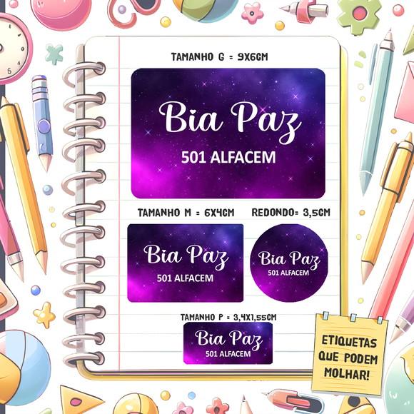 Kit Etiquetas Escolares Galáxia 79 Unidades