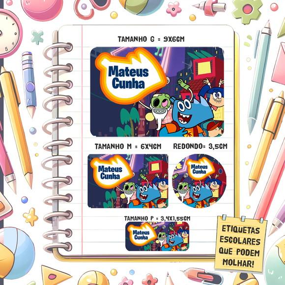 Kit Etiquetas Escolares Gigablaster 79 Unidades