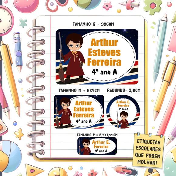Kit Etiquetas Escolares Harry Potter 79 Unidades