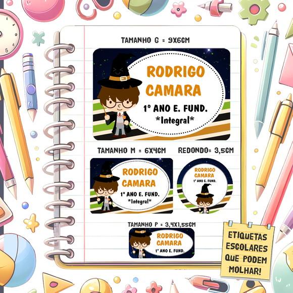 Kit Etiquetas Escolares Harry Potter Cute 79 Unidades