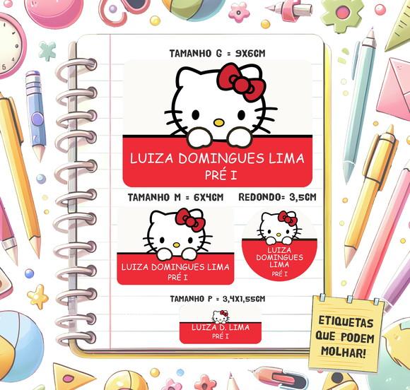 Kit Etiquetas Escolares Hello Kitty 79 Unidades