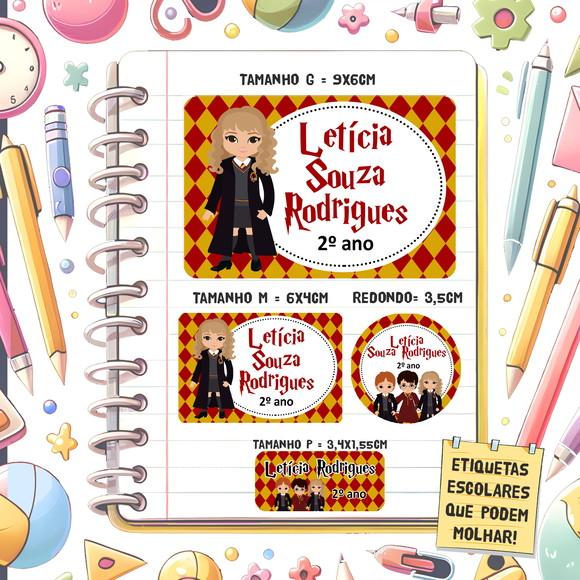 Kit Etiquetas Escolares Harry Potter Cute 79 Unidades