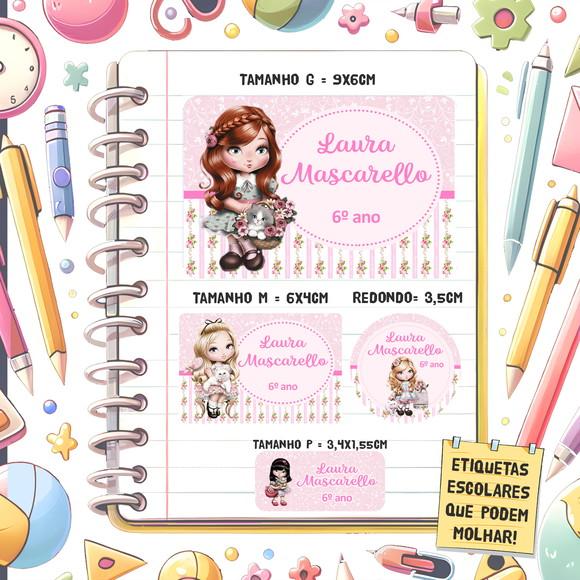 Kit Etiquetas Escolares Jolie 79 Unidades