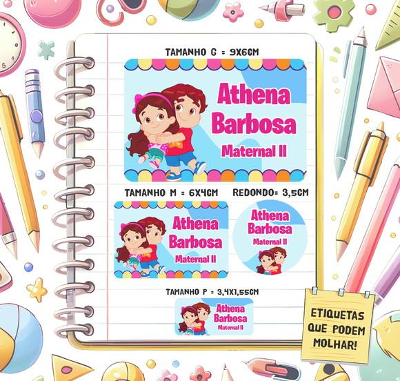 Kit Etiquetas Escolares Maria Clara e Jp 79 Unidades